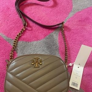 TORI BURCH SHOULDER BAG KIRA CHEVRON CLASSIC TAUPE